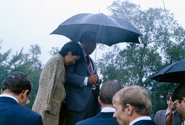 The Rev. Sun Myung Moon with his wife Hak Ja Han Moon. Courtesy H.S.A.-U.W.C.